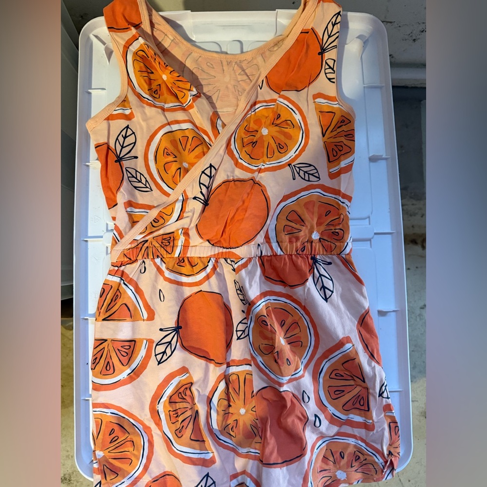 Tea Collection Peach Citrus Dress